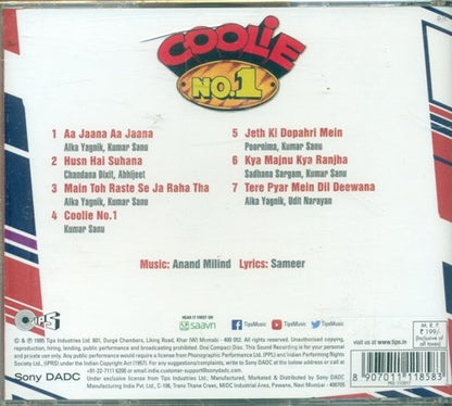 COOLIE NO 1 [Audio CD] GOVINDA & KARISHMA KAPOOR