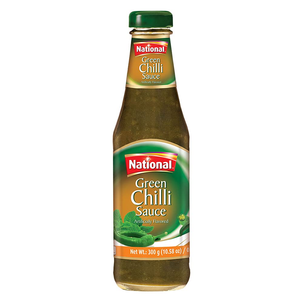 National Green Chilli Sauce 300 gms - Chutney Spread