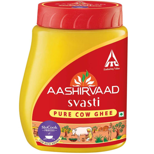 Aashirvaad Svasti Pure Cow Ghee - Clarified Butter with Rich Aroma - 900ml (31.75 OZ)