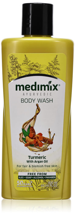 Medimix Ayurvedic Turmeric & Argan Oil Body Wash For Blemish Free Skin (300 ml / 10.14 fl oz)