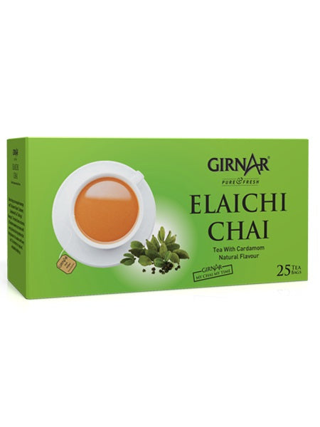 Girnar Black Tea Bags  Elaichi (25 Tea Bags) - Mahaekart LLC