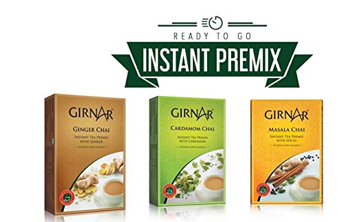 Girnar Instant Milk Tea  Combo Pack  10 Tea Pouch X 3 Packs  Masala Ginger And Cardamom - Mahaekart LLC