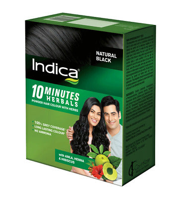 Indica Herbals Hair Color Natural Black 8 Sachets Pack