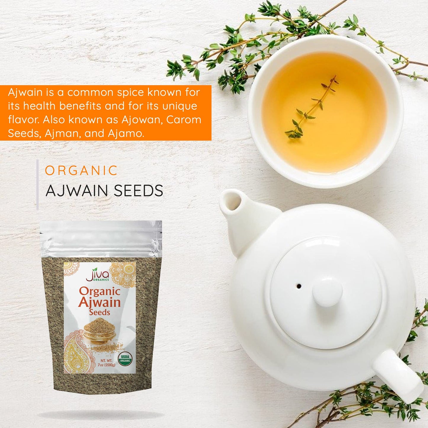 Jiva Organic Ajwain Seeds 7 Oz