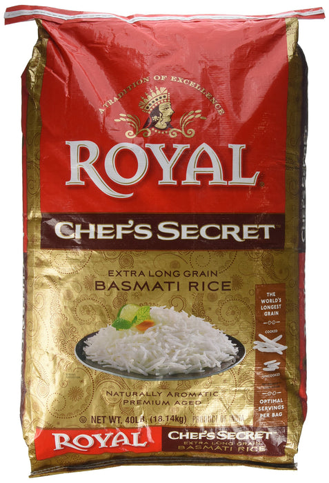 Royal Chef's Secret Basmati Xtra Long Grain 40 lb