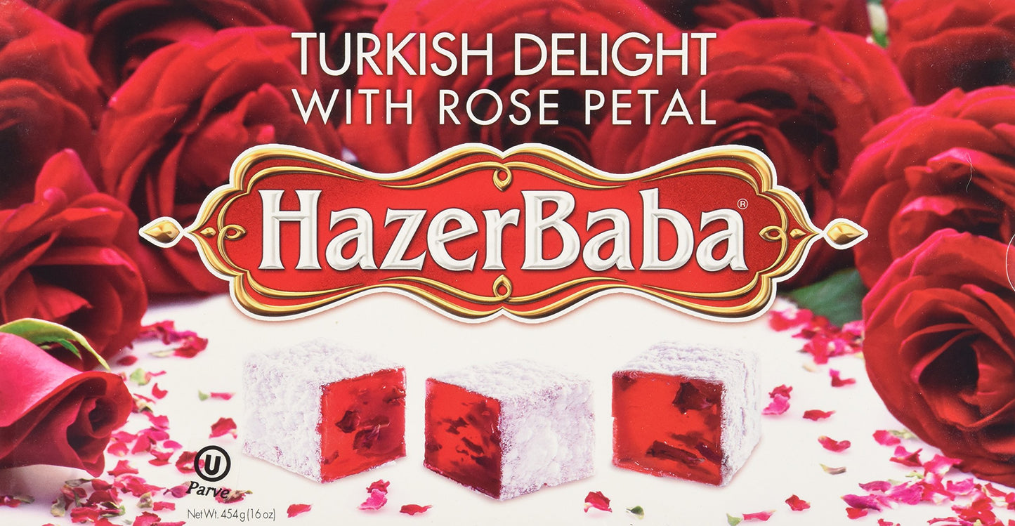 Hazerbaba Turkish Delight with Rose 1lb