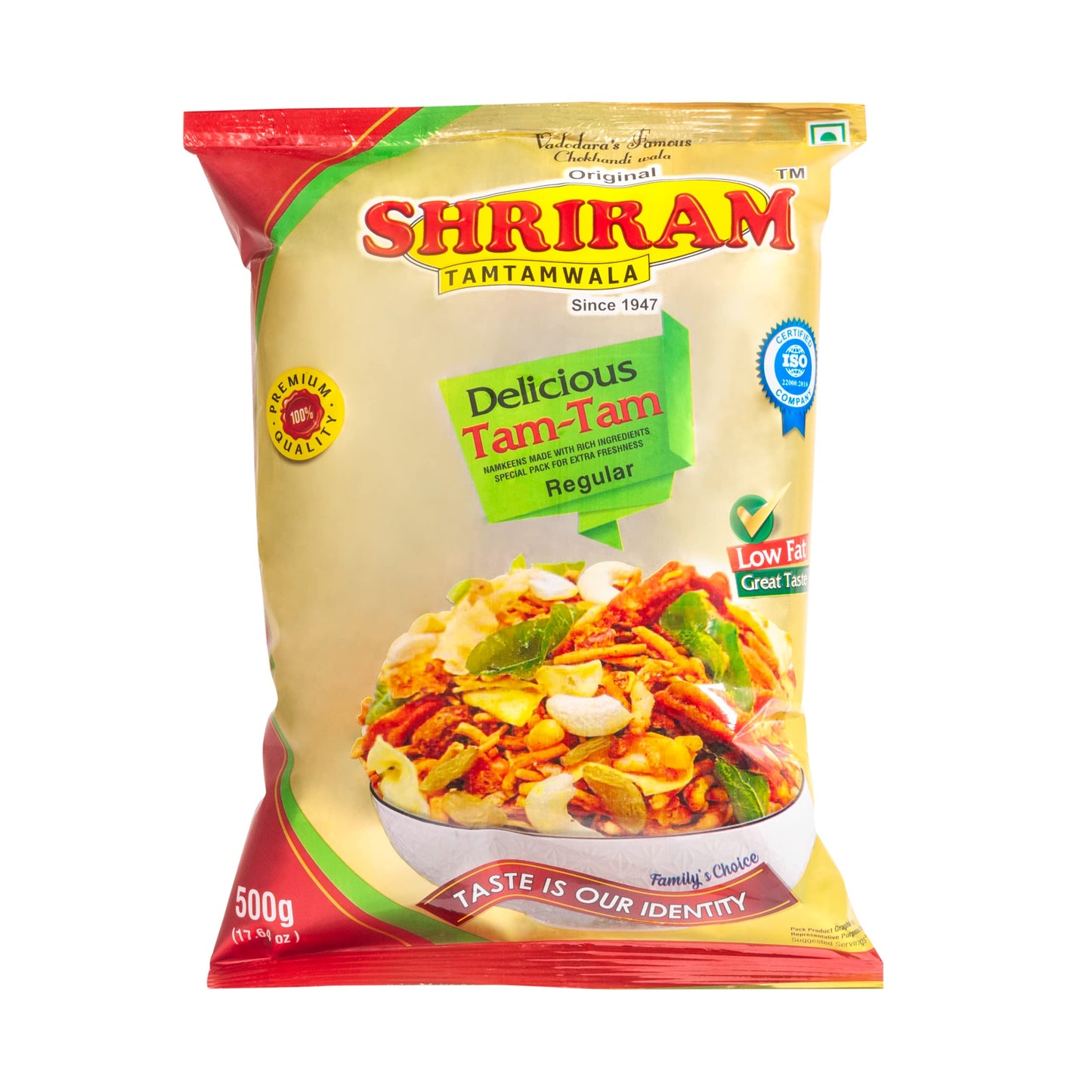 SHRIRAM TAMTAMWALA (Original) Delicious Tamtam Regular Mixture Vadodara Tam Tam Bhel Mix Namkeen 500gm - Snacks & Savory