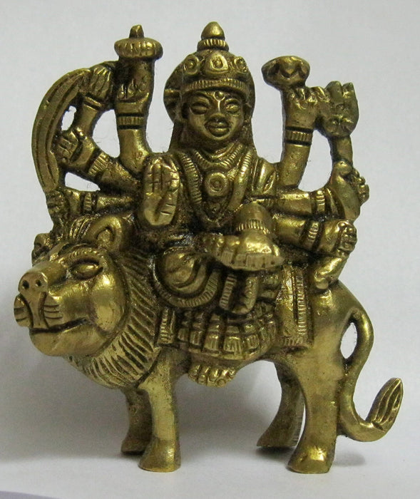 BRASS STATUE OF GODDESS DURGA - 17