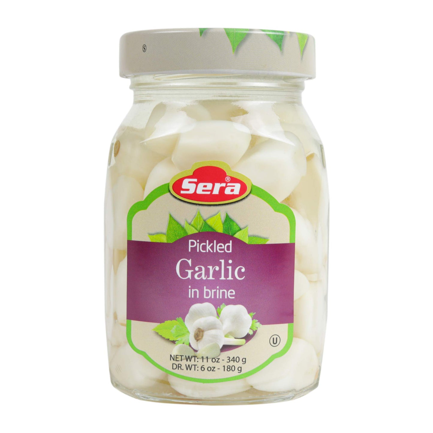 Sera Pickled Garlic in Brine Great for Salads! Glass Jar 11oz