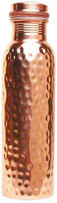 Pure Copper Water Bottle 32 oz Leak Proof Design Vessel Ayurveda Health Hammered