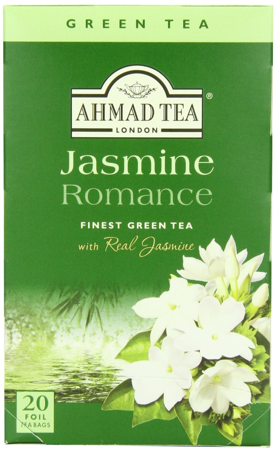 Ahmad Tea Jasmine Romance Green Tea, 20-Count Boxes