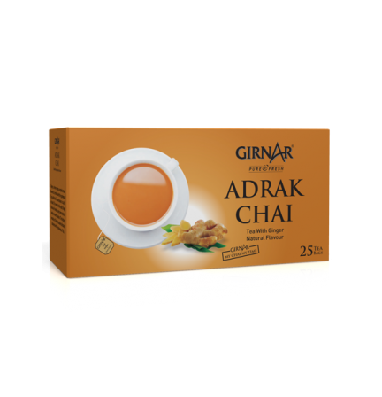 Girnar Black Tea Bags  Adrak (25 Tea Bags) - Mahaekart LLC