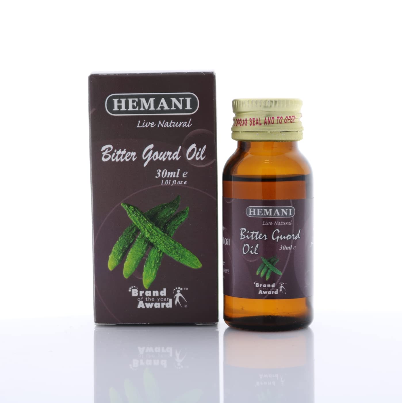 Hemani Bitter Gourd Oil AKA Bitter Melon, Bitter Squash, Karela, Balsam-Pear, Bitter Apple Momordica charantia I 30ML