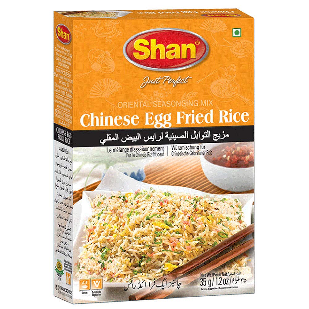 Shan Chinese Egg Fried Rice Oriental Seasoning Mix 1.23 oz (35g) - Spice Powder for Stir-Fried Eggs with Vegetables & Rice - Suitable for Vegetarians