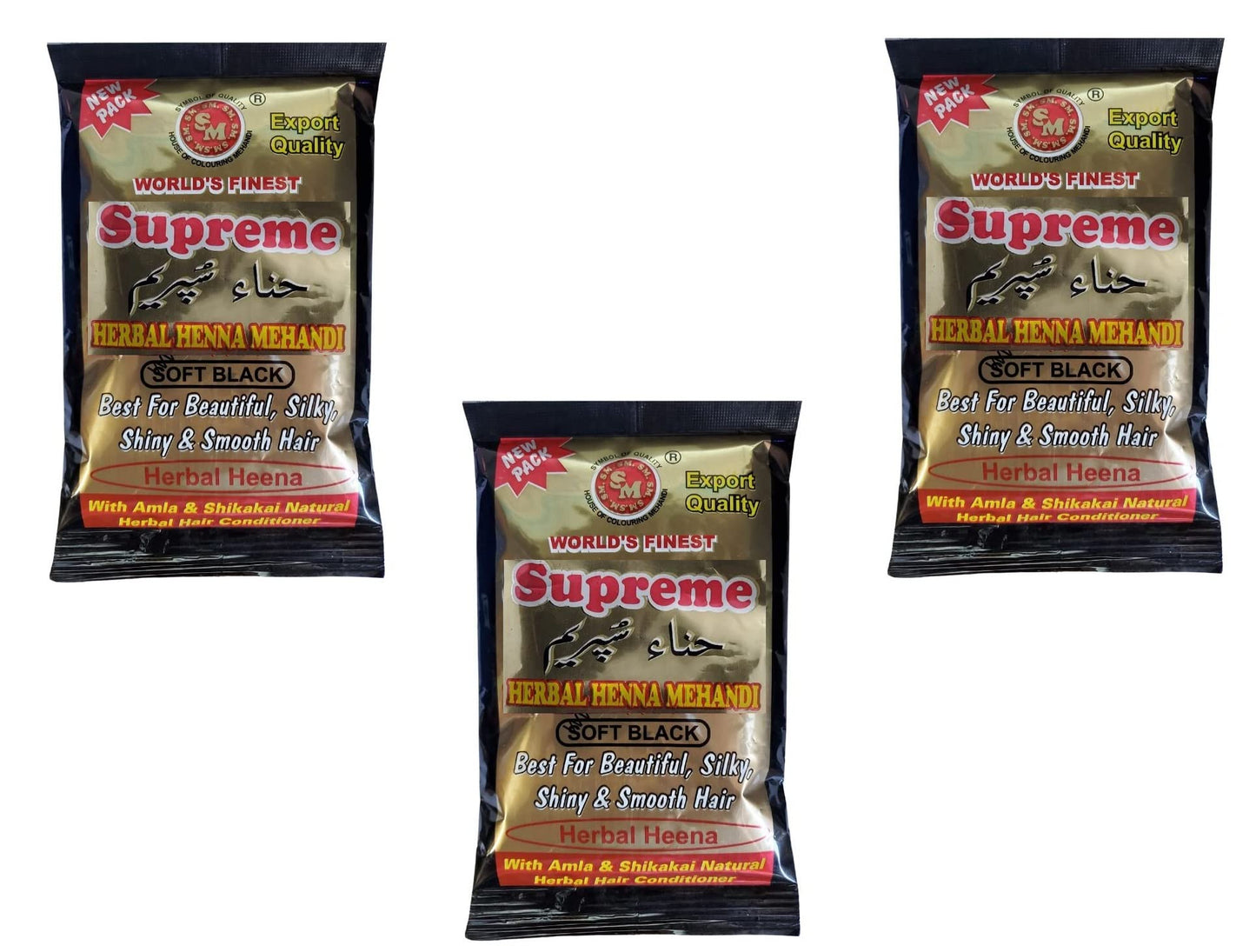 Supreme Herbal Henna (3 X SOFT BLACK)