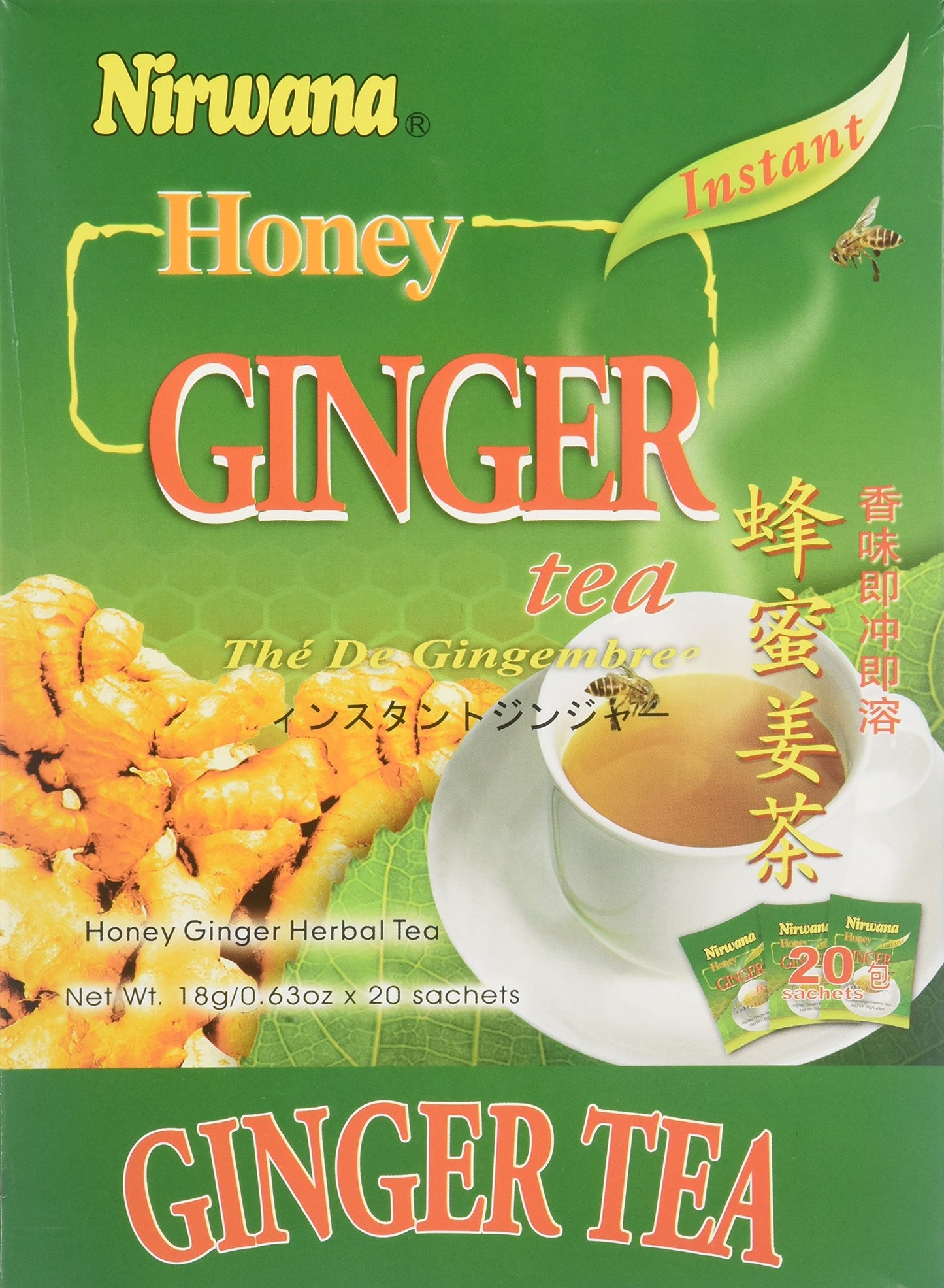 Nirvana Lemon Ginger Tea- Instant 18 gm x 20 sachets