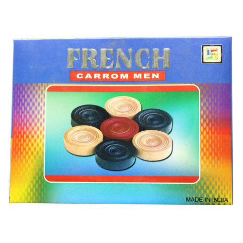 French Wooden Carrom Coins 24 pcs