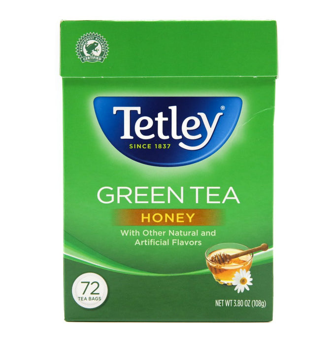 Tetley Green Tea, Honey, 72 Tea Bags