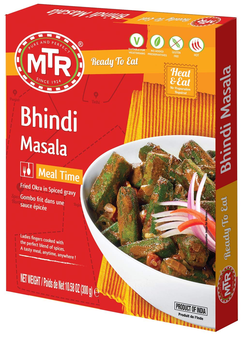 MTR Ready To Eat Bhendi Masala Pack Of 10 (300 Gm Each)