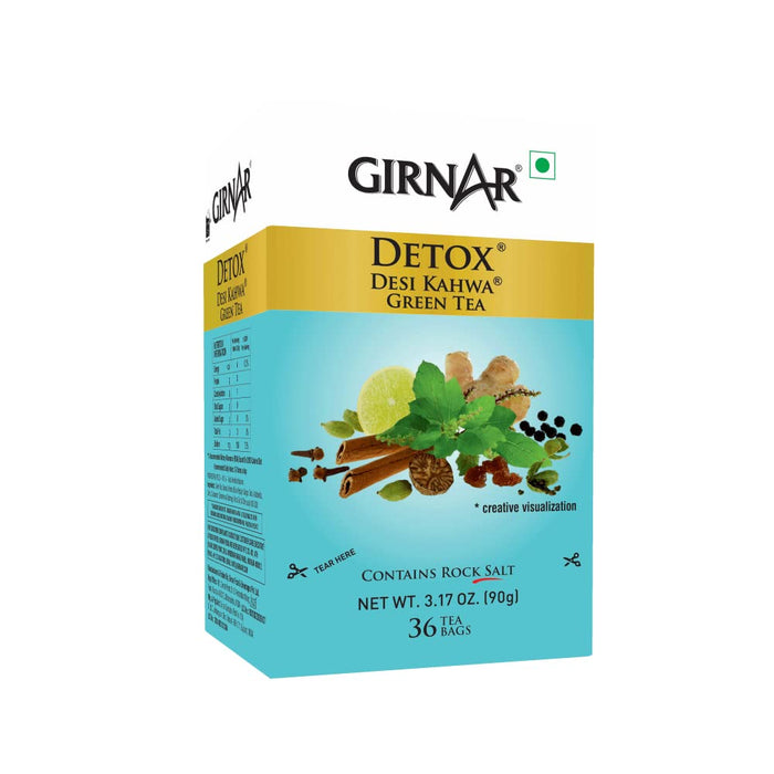 Girnar Detox Green Tea, (36 Teabags)