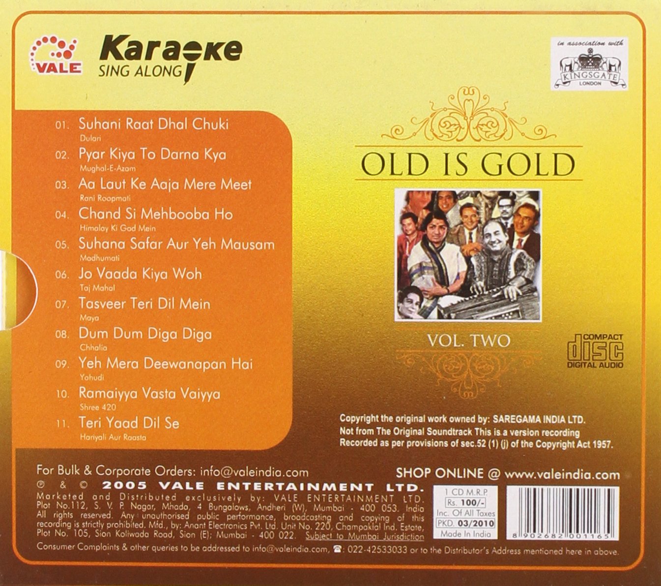 Old is Gold - Vol. 2 [Audio CD] VARIOUS