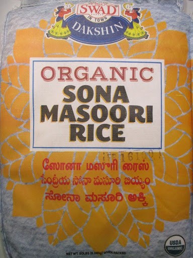 Swad Organic Sonamasuri Rice 20 lbs