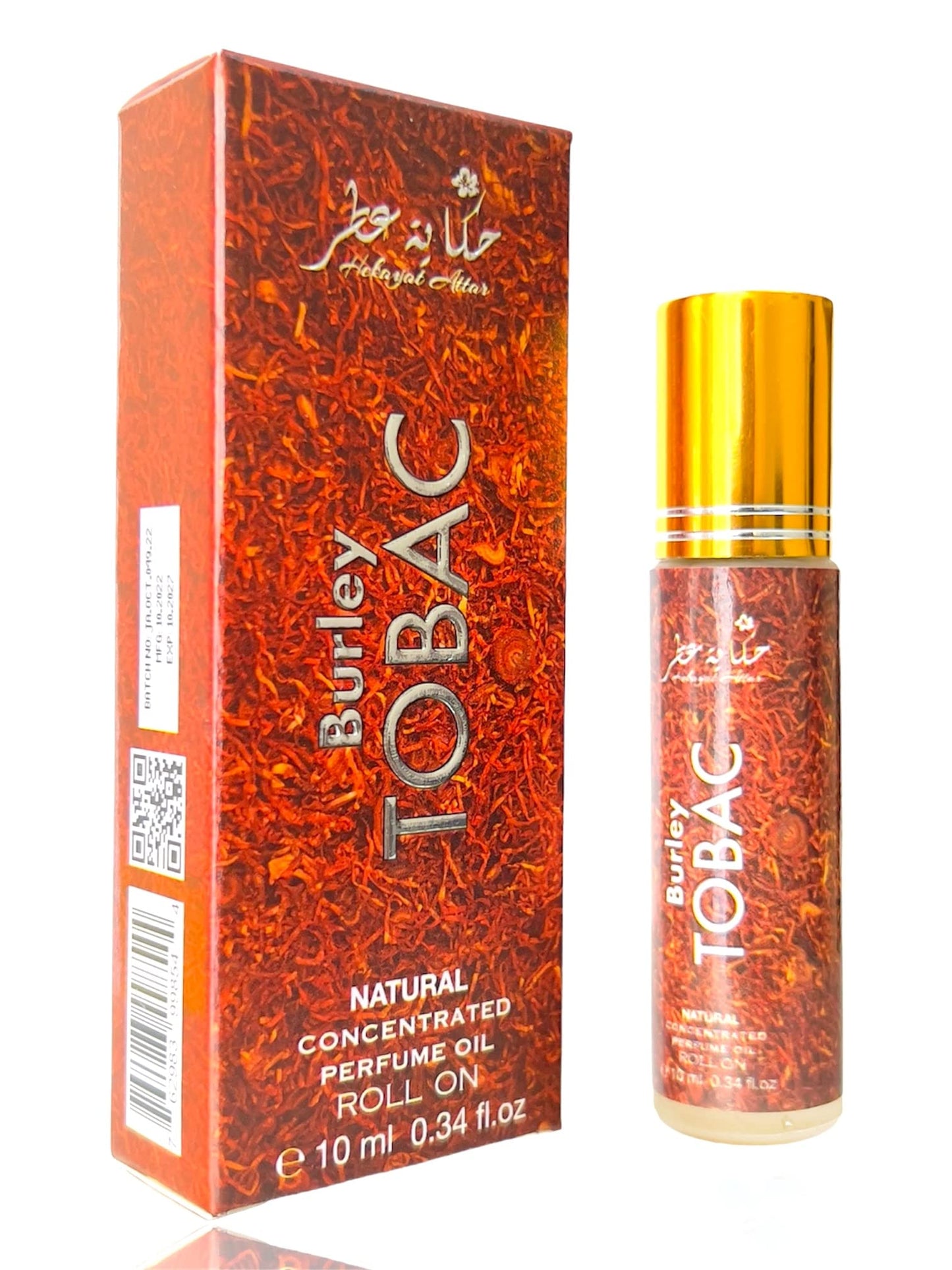Burley TOBAC 10 ml Natural Perfume Oil Roll On Attar Oil Tobacco Scent Made in Dubai UAE