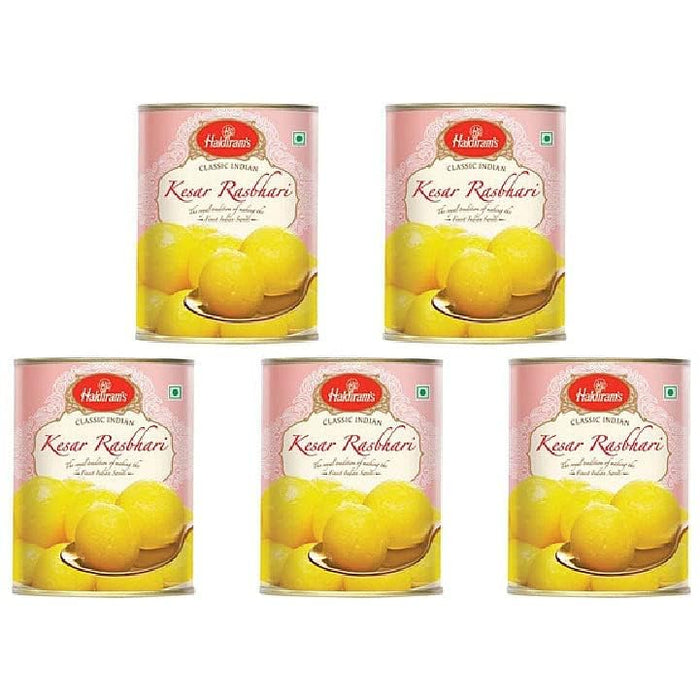 Pack Of 5 - Haldiram's Kesar Rasbhari - 1 Kg (2.2 Lb)