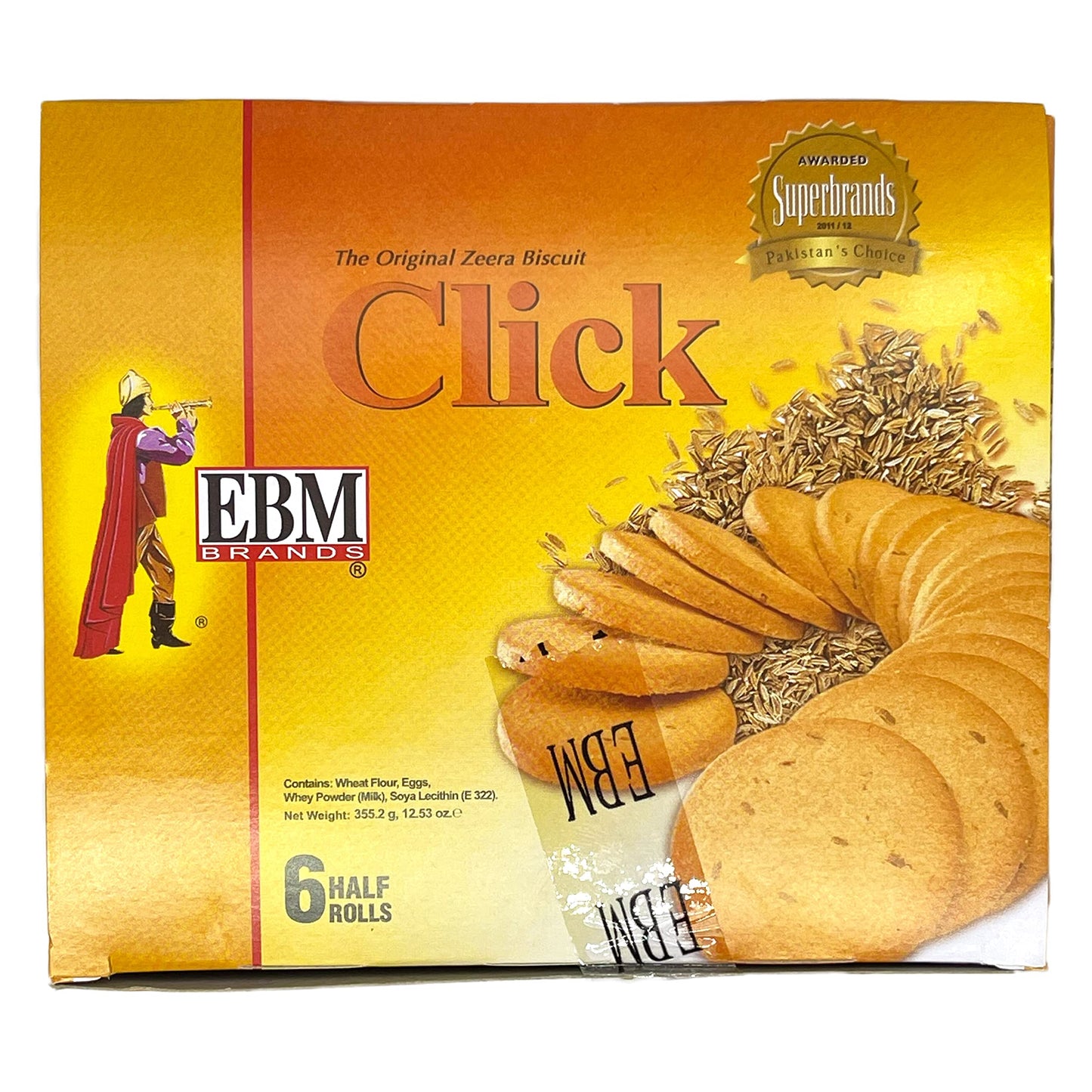 EBM Click - Zeera Biscuits (Jeera, Cumin), Pack of 6