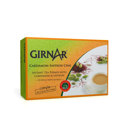 Girnar Cardamom Saffron Chai ( Tea ) 10 Sachets - Mahaekart LLC