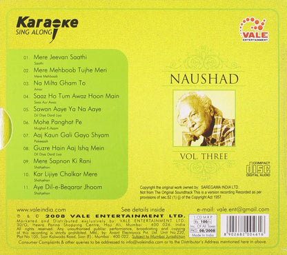 Karaoke Sing Along Naushad Vol. Tree [Audio CD]