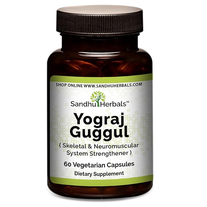 Yograj Guggul 500 mg Per Serving Vegetarian Capsules| Supports of Joints & Muscles Health| Promotes Skeletal & neuromuscular Health