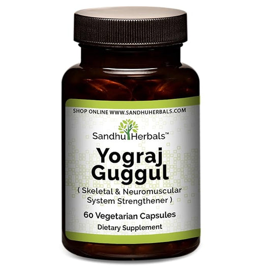 Yograj Guggul 500 mg Per Serving Vegetarian Capsules| Supports of Joints & Muscles Health| Promotes Skeletal & neuromuscular Health