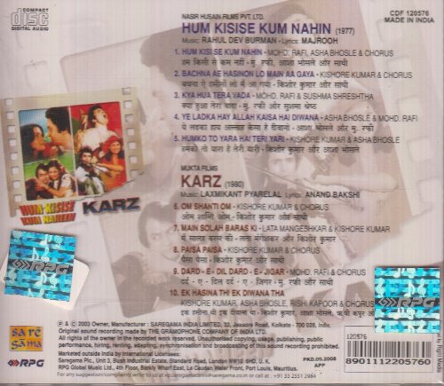 Hum Kisise Kum Nahin / Karz [Audio CD] R.D. Burman