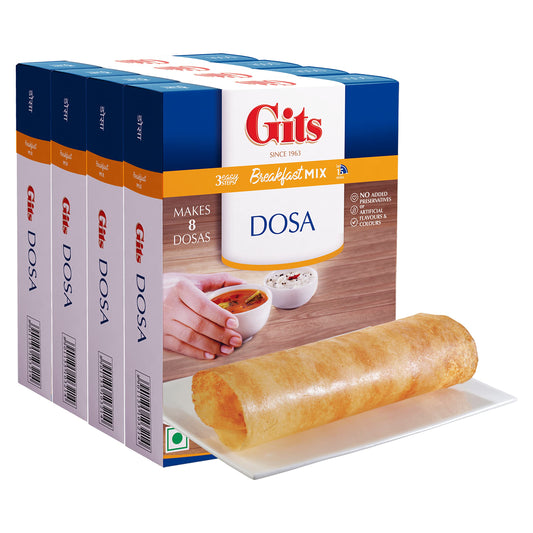 Gits Instant Rice Dosa Breakfast Mix, 800g (Pack of 4 X 200g Each)