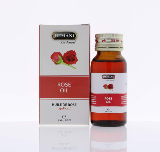 HEMANI Rose Oil 30mL (1 OZ) - Edible Food Grade Oil - Internal & External Use