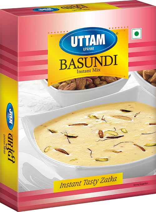 Uttam Basundi Mix Instant Mix 200g (Pack of 2) Authentic Indian Sweet Instant Mix Ready in 3 Simple Steps | Make Satisfying Authentic Indian Dessert Mix Just Like Homemade