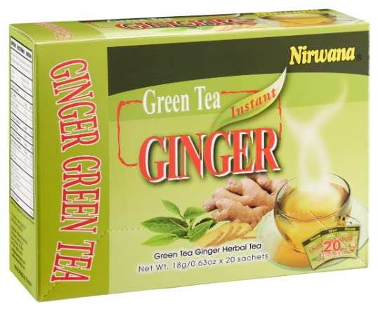 Nirvana Green Tea Ginger Tea Sachets 22 sachetsx 0:63 oz