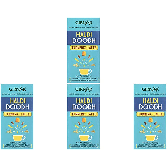 Pack Of 4 - Girnar Haldi Doodh Turmeric Latte - 3.17 Oz (90 Gm)