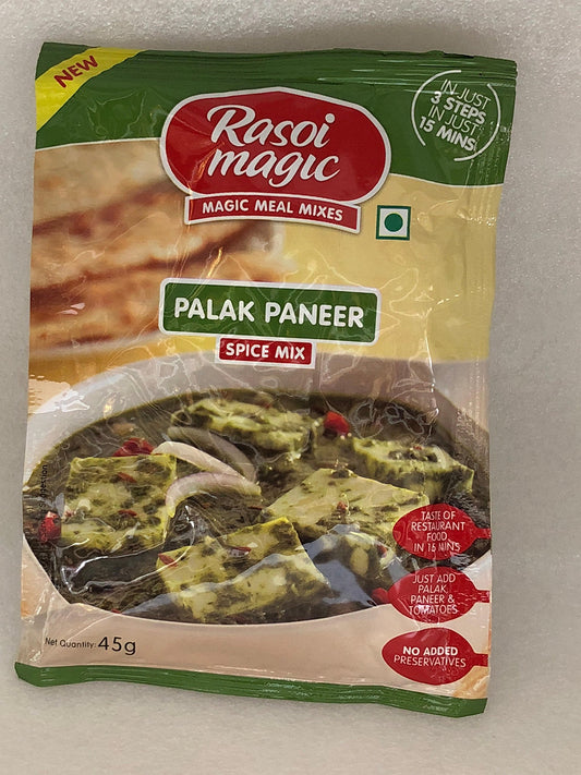 10 PKTS OF RASOI MAGIC SPICE MIX FOR PALAK PANEER 45g EACH