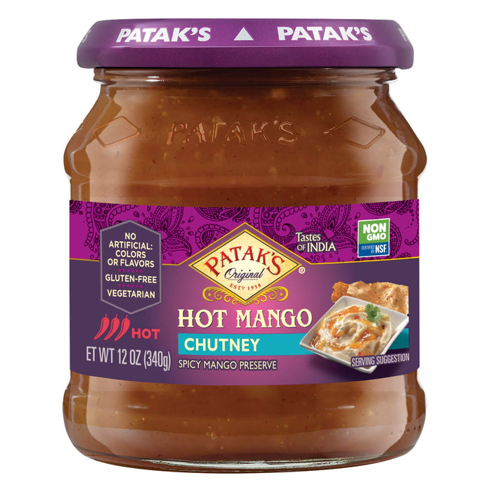 Patak's Hot Mango Chutney 12 Oz