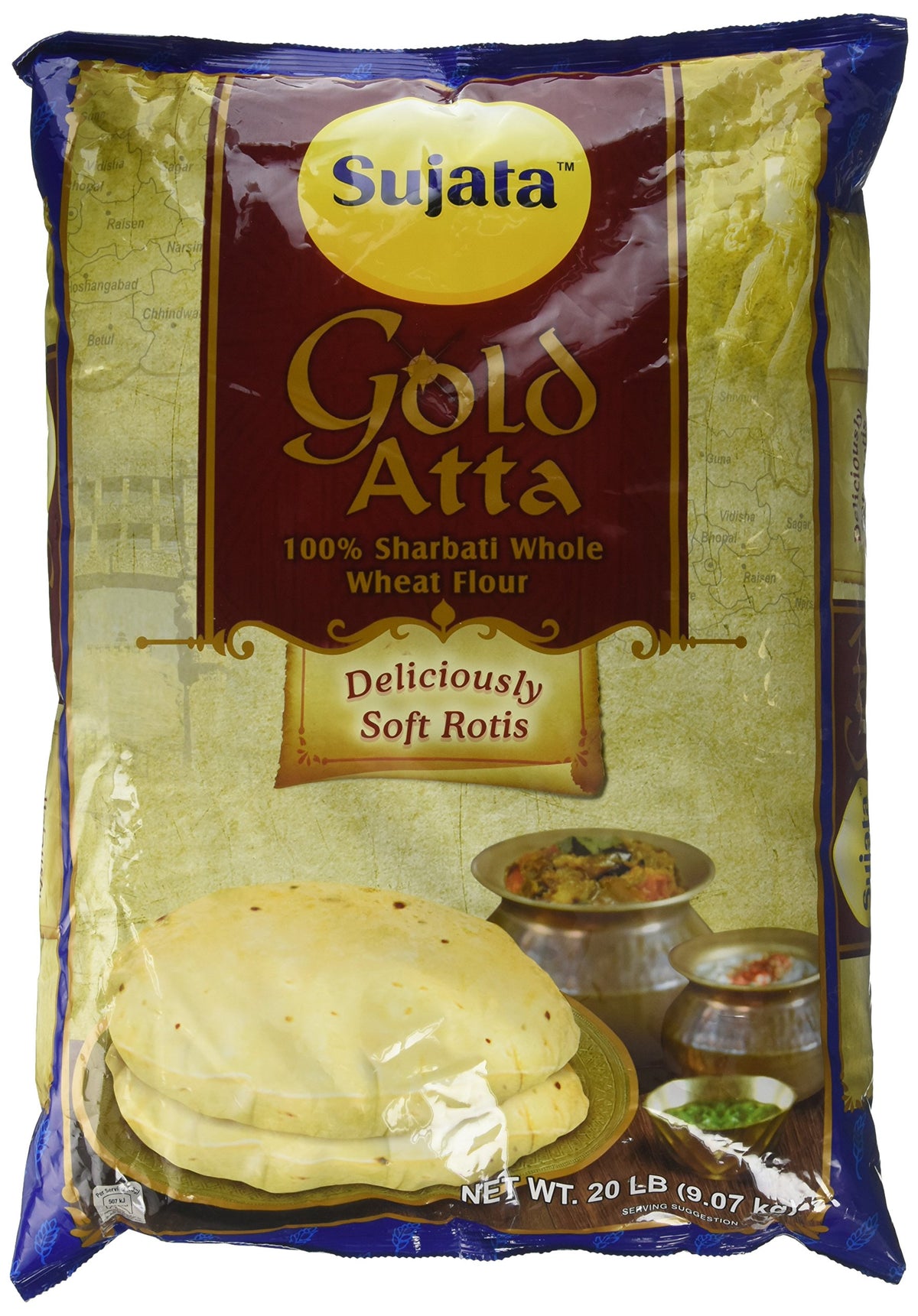 Sujata Gold Atta 20 lbs - Whole Wheat Atta