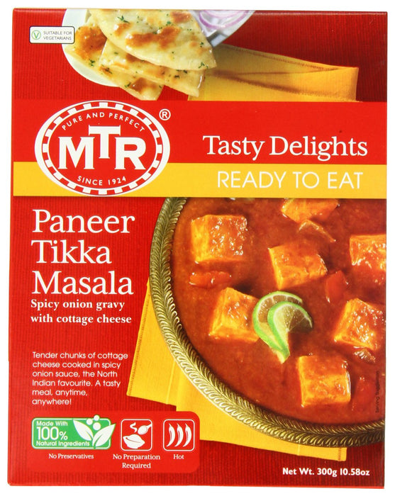 MTR Paneer Tikka Masala, Ready-To-Eat, 10.58-Ounce Boxes (Pack of 5)