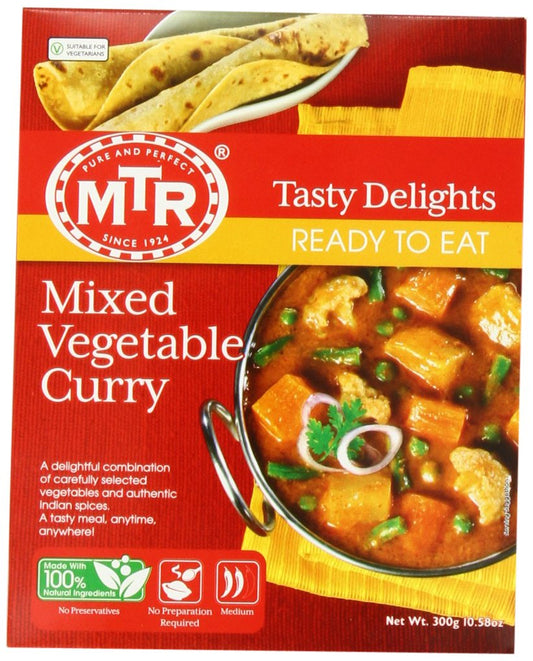 MTR Mixed Vegetable Curry, 10.58-Ounce Boxes, (Pack of 5)