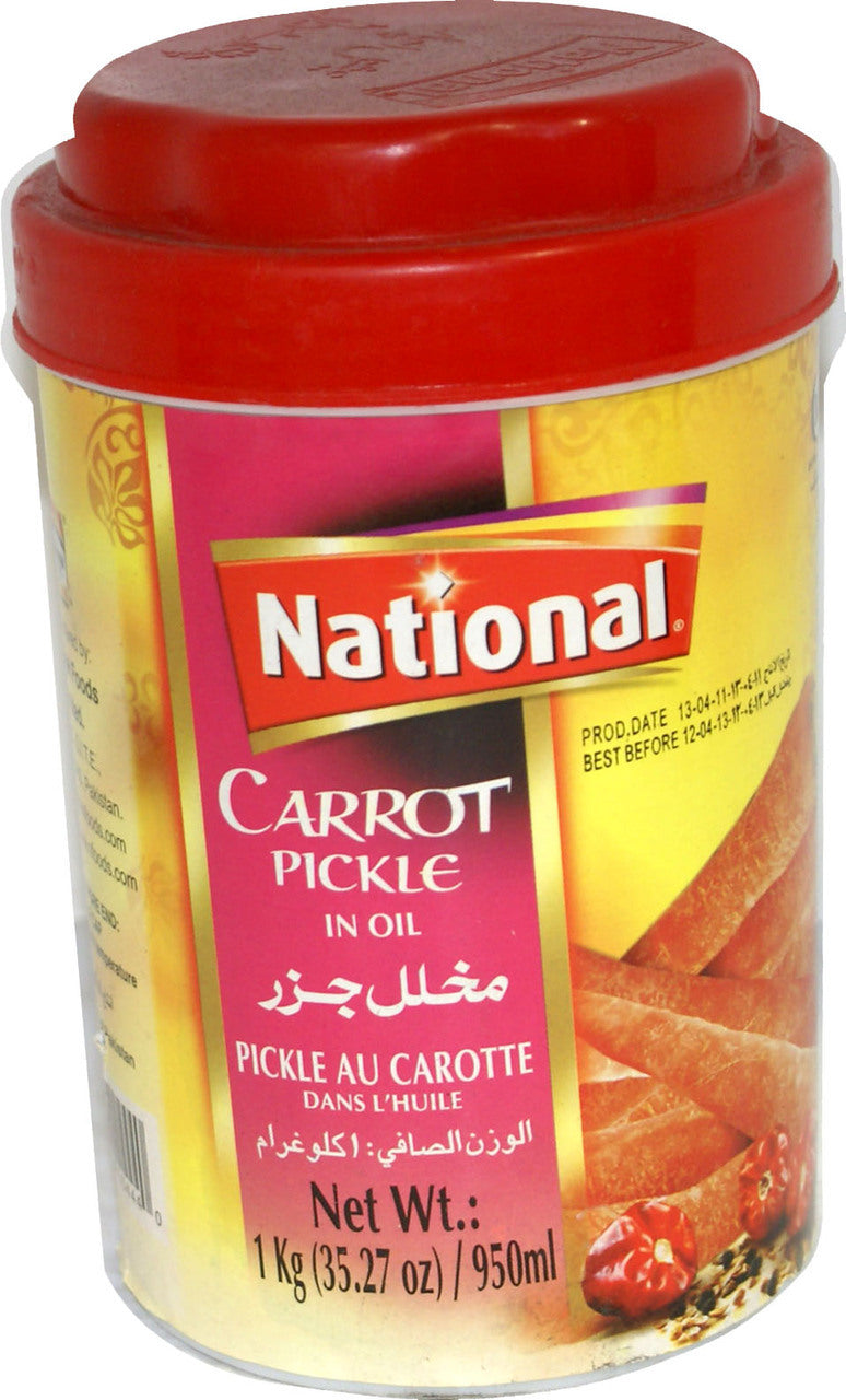 National Carrot Pickle In Oil 1 Kg - Indian Pickles