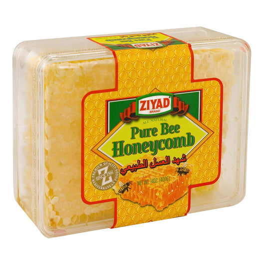 Ziyad Raw All-Natural Honeycomb, 100% Pure Unfiltered Honey Comb, 100% All-Natural, No Additives, No Preservatives, From the Turkish Mountains, 13 oz