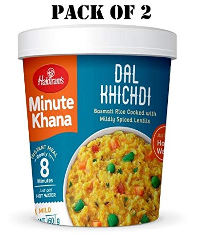 Haldiram's Minute Khana Ready to Eat (Dal Khichdi (60 gm), Pack of 2)