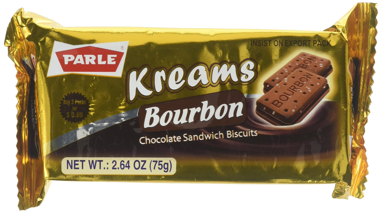Parle Kreams Bourbon Artificially Chocolate Flavored Cookies 75 gms