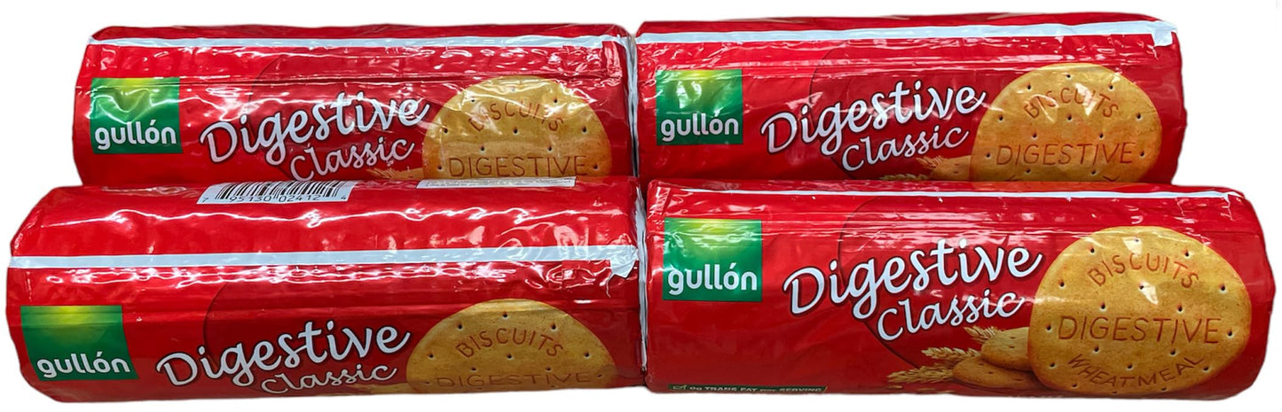 Gullon Digestive Biscuits Classic Cookies - No Cholesterol, 0 trans fat - 14.1 Ounce - Pack of 4