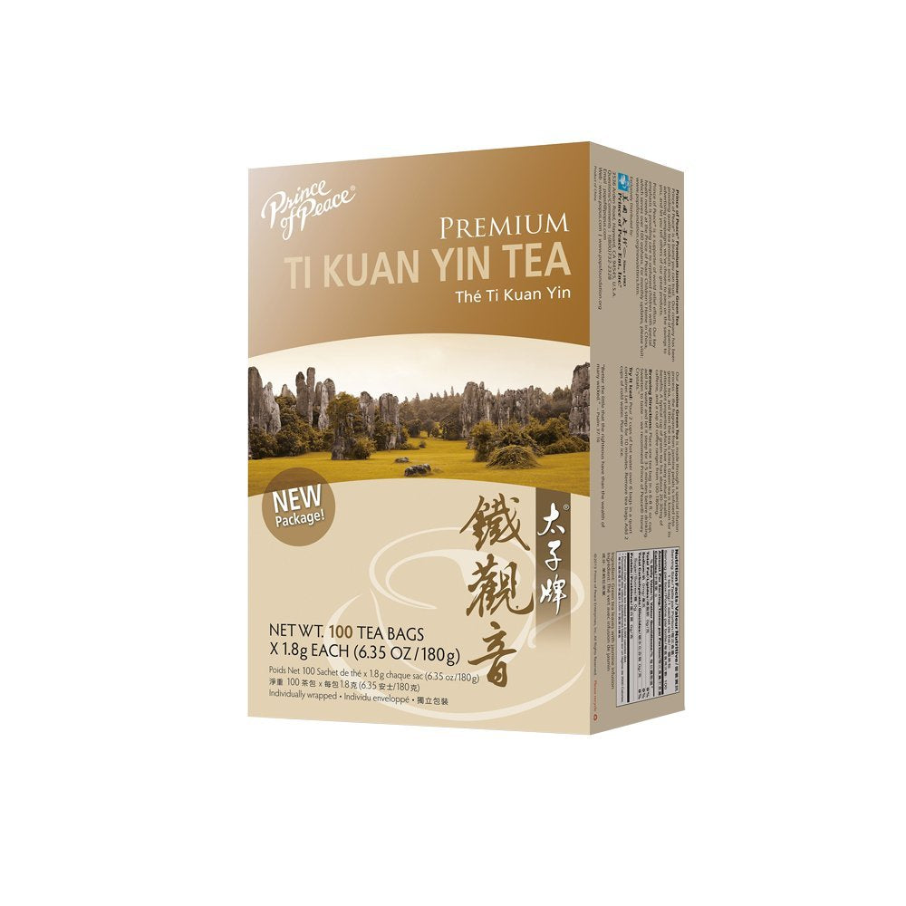 Prince of Peace Premium Ti Kuan Yin Tea, 100 Tea Bags Ti Kuan Yin Prince of Peace Tea Ti Kuan Yin Tea Bags Oolong Tea Prince of Peace Premium Tea Bags
